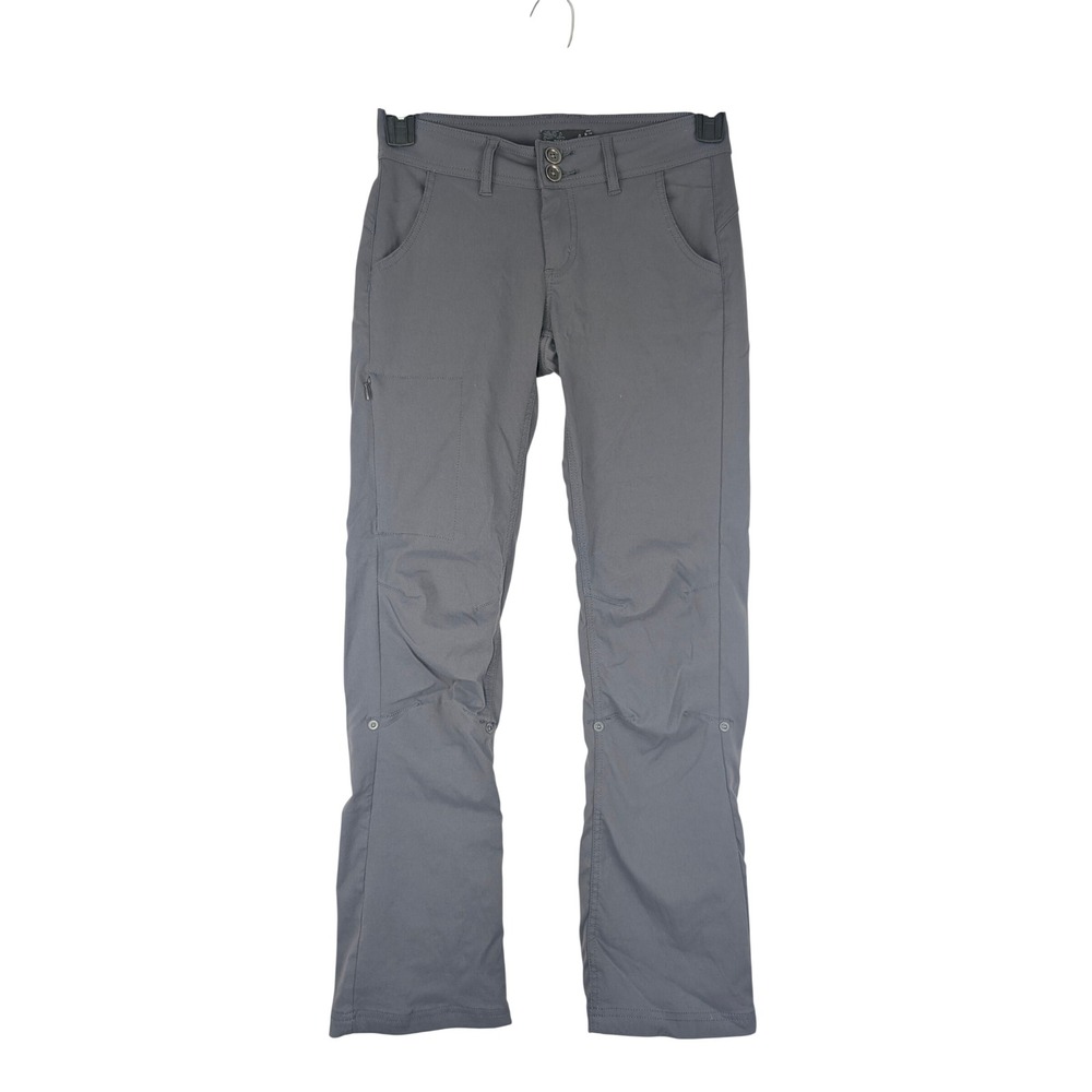Prana Halle Low Rise Bootcut Pant Womens 0 Short Gray Hiking Outdoor W4HASH113
